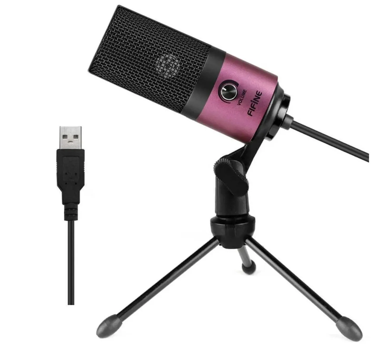 Конденсаторный микрофон для компьютера Fifine K669B, розовый-0
