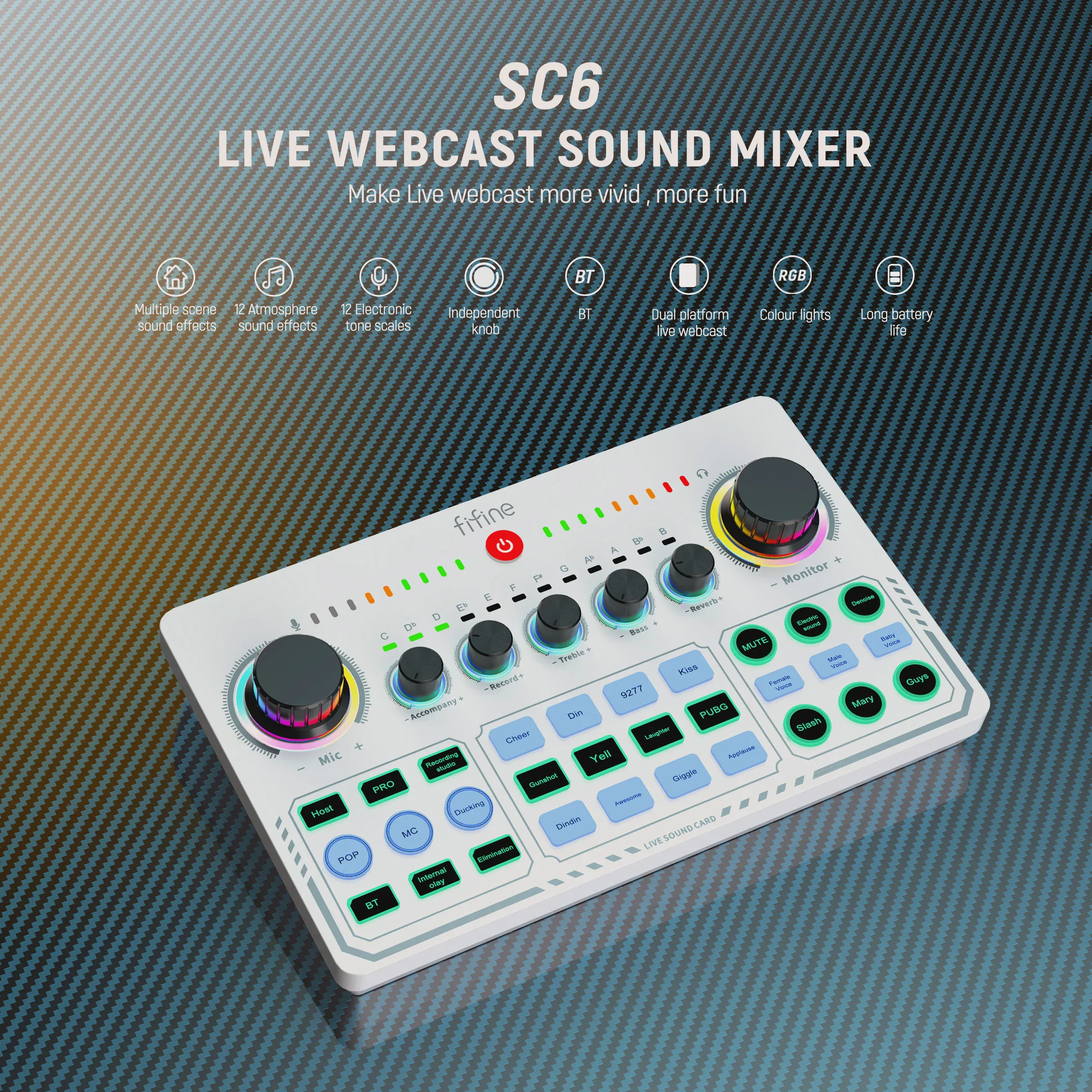 Беспроводная звуковая карта Fifine SC6 (art.: 3920c167b4775)-1