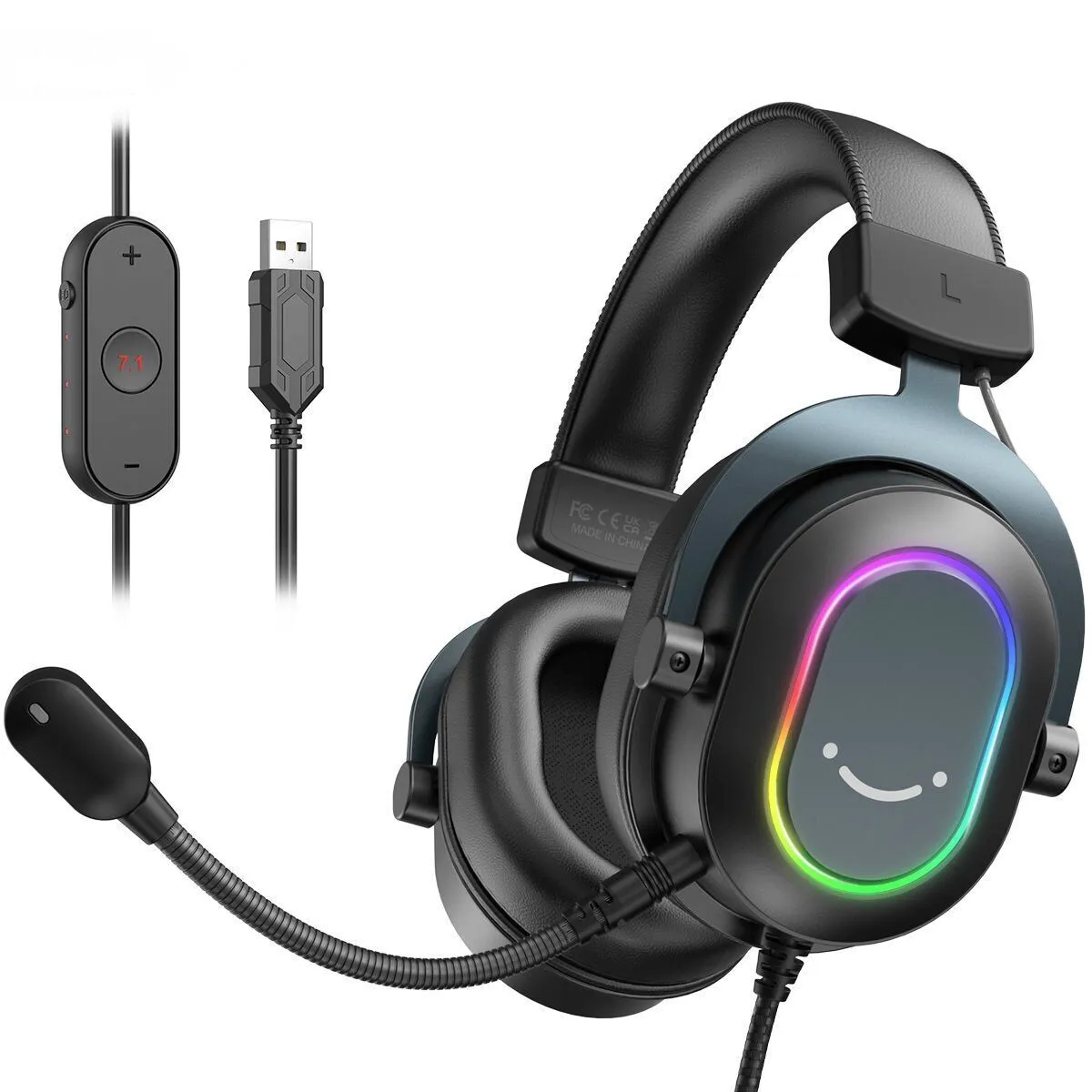 Игровая гарнитура Fifine H6 Gaming Headsets c RGB подсветкой-0