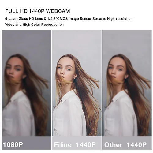 FIFINE K420 Web камера USB HD1440P 30PFS 2K 400 0000 пиксели микрофон встроенный тренога подставка в комплекте Windows , Mac есть е®… работа официальный магазин-2