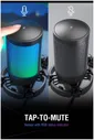 CKMOVA Конденсаторный USB Микрофон Fifine A6V Ampligame с RGB-подсветкой (компьютерный, игровой, для стримов, для конференций, Black) микрофоны в Уфа