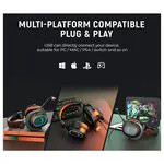 Игровая компьютерная гарнитура Fifine H6 Gaming Headsets с RGB подсветкой (White) / объемный звук 7.1