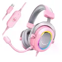 Игровые наушники Fifine H6X розовые