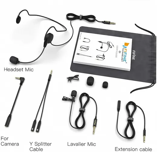   Fifine Headset Lav Mic 1 