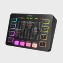 FIFINE Gaming Sound Card with 4-Channel RGB Audio Mixer